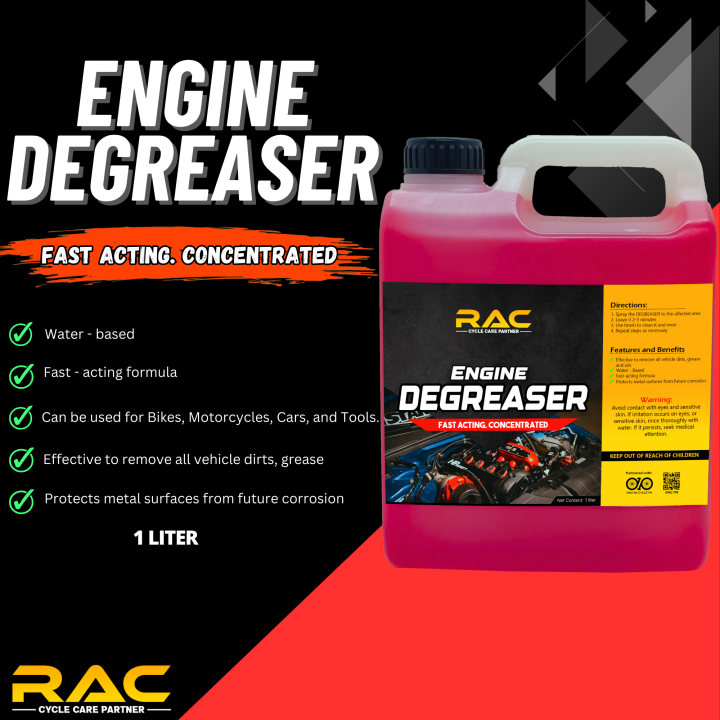 RAC Engine Degreaser / Engine Cleaner / Grease Remover 1 Liter Lazada PH