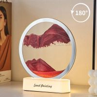 Creative 3D Landscape Hourglass Deep Sea Moving Sand Art Sandscape Home Room Decoration Bedside Lamp Accessories Desk Ornaments Decorative Accessories