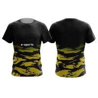 Customized Sublimation Breathable Camo Design Team Gaming Esports Jerseys 3D T Shirt Fully sublimated short sleeves SizeS-5XL