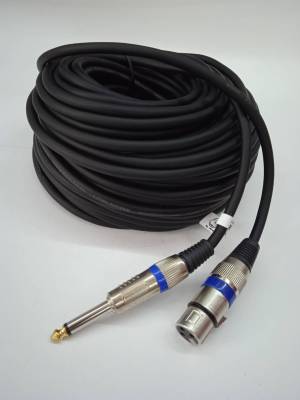 Microphone cable 6.5mmto XLR สายไมค์อย่างดี สายไมค์20เมตร สายทองแดงแท้ สายไมค์แบบนิ่มหนา เส้นใหญ่แข็งแรงทนทาน
