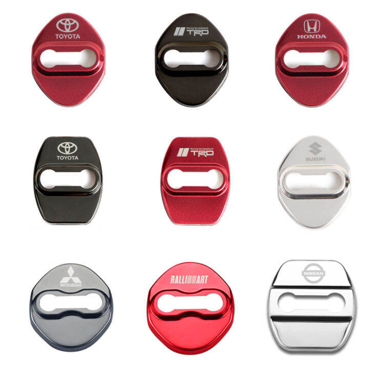 4pcs/set Car Door Lock Protection Cover Stainless Steel for Toyota