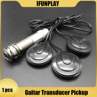 Universal Stick ON transducer 6.35มม. endpin เอาต์พุตแจ็ค Piezo 3 transducer สำหรับกีตาร์อะคูสติก EEL Mandolin ไวโอลิน