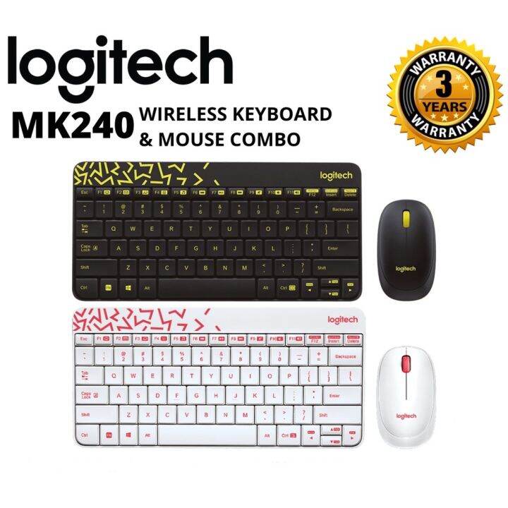 คีย์บอร์ดและเมาส์ไร้สาย Logitech MK240 Nano Wireless Keyboard and Mouse