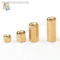 10pcs/lot M3xL (4mm 100mm) Brass Standoff Spacer Female Female M3xL Brass Threaded Spacer hex spacer