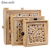 Hot Kids Wooden Toy 3D Puzzle Ball Maze Wood Case Fun in Hand Challenge Balance Games Educational Toys for Children