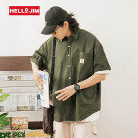 HELLO JIM เสื้อยืดแขนสั้นสำหรับผู้ชาย,K1728เสื้อขนาดใหญ่ผ้าฝ้าย100% เย็บปะต่อใหม่2023