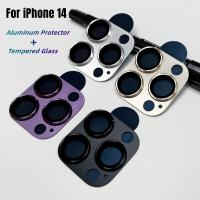Metal Camera Lens Protector for iPhone 14 13 Pro Max 13mini Full Cover Aluminum Alloy Tempered Glass for iPhone 14Max 13pro Case  Screen Protectors