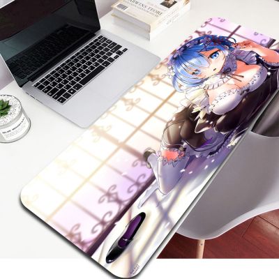 Rem Re-Zero kawaii สาวเซ็กซี่เมาส์อะนิเมะ iPad แล็ปท็อปเมาส์เกมคอนโซลอุปกรณ์เสริม MusePad พรมคีย์บอร์ดโต๊ะเกม