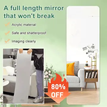 Unbreakable Frameless Plexiglass Full-Length Mirror