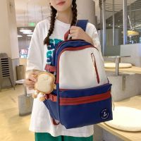 Solid Color Cartoon Backpack for Boys Girls school bag student niche sweet backpack casual bag canvas