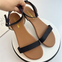 Classic Roman sandals [source loaded with K pole quality tail goods] foreign trade large size flat bottom open toe beach sandals women 【QYUE】