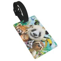 Funny Animal Luggage Tag for Suitcase Suitcase Identifiers Name Id Labels Card for Women Men Kid Travel 【AUG】