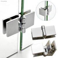 ﺴ⊙❍ 90 180 Degree Bilateral Clip Home Easy Install Glass Clamp Zinc Practical Durable Cabinet Door Hinge Bathroom Furniture Cupboard