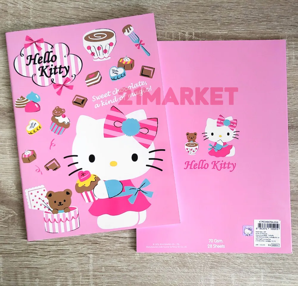 สมุดปกอ่อน สมุดโน๊ต Sanrio Hello Kitty เฮโล คิตตี้ ลายลิขสิทธิ์แท้ สมุดโน๊ตลายการ์ตูน  น่ารัก ขนาด18.5X26 ซม. (28 Sheets) | Lazada.Co.Th