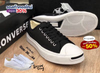 [มาใหม่]รองเท้าผ้าใบคอนเวิร์ส Jack Purcell Made in Japan - White/Black รองเท้าผ้าใบผญ-ผชแบบเชือก ทรงสวย ส่สบาย H7A009