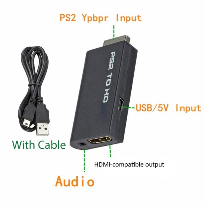 chaunceybi-อะแดปเตอร์แปลงที่รองรับ-ps2เป็น-hdmi-480i-480p-576i-วิดีโอเสียง3-5มม-รองรับโหมดการแสดงผลทั้งหมด