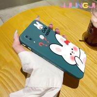 Jjlingji เคสสำหรับ Vivo X21 X23การ์ตูนน่ารักกระต่ายเคสมือถือนิ่มบางเคสขอบสี่เหลี่ยมด้านข้างลายซิลิโคนเคสนิ่มเคสป้องกันการกระแทก