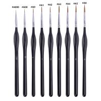 Detail Paint Brush with Black Pole for Miniature Watercolor Acrylic Oil Painting Drawing Liner Pen Brush Office School Supplies