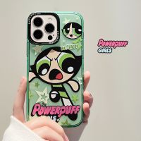 น่ารัก Powerpuff สีเขียวกรณีโทรศัพท์สำหรับ IPhone 13 13pro Max 12 11 Pro Max IX XR 7 8บวกปกหลัง