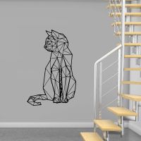 Cute Cat Geometry Wall Sticker Wall Decal Stickers Home Decor For Babys Room Decoration Vinyl Wall Decals Wall Stickers  Decals