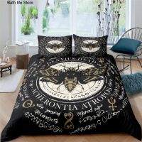 【hot】∋✳ Moth Set Gothic Duvet Cover Bedclothes 3-Piece Textiles King Size