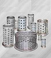 Wholesale Jewelry Tools 304 Stainless Steel Perforated Flask with Flange Casting Flasks different Sizes with Rubber Base