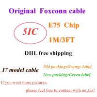 50pcs/lot Original E75 Chip USB Cable For Foxconn Phone XS Max XR 7 8 plus 6s 5s USB Data Cable 1m/3ft OD 3.0mm Charging Cable