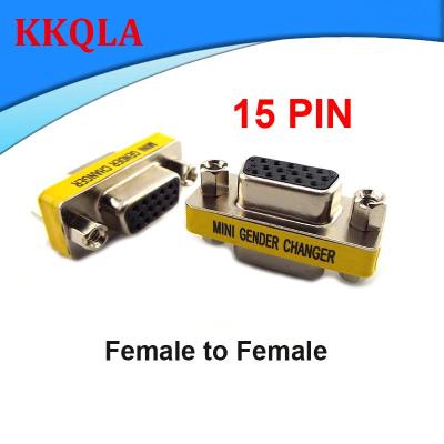 QKKQLA 15pin VGA / SVGA Female to Female Double F to F Cable Gender Changer Adapter F/F Extender Connector Joint Serial Port
