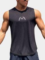 Male fitness clothes loose tank top coat quick-drying sleeveless T-shirt fitness sports training of basketball vests rolled iron