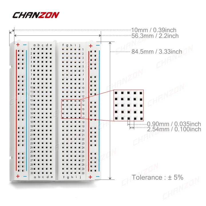 1pc-400-tie-points-solderless-pcb-breadboard-bb-801-prototype-universal-mini-bread-board-for-arduino-proto-raspberry-pi-diy-kits