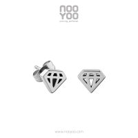 NooYoo ต่างหูสำหรับผิวแพ้ง่าย Diamond