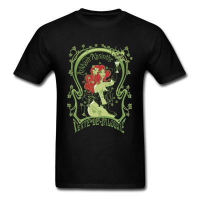 Arkham Absinthe T Shirt For Men Black Tshirt Tees Witch Tshirt Cartoon Printed Cotton Clothes Sexy
