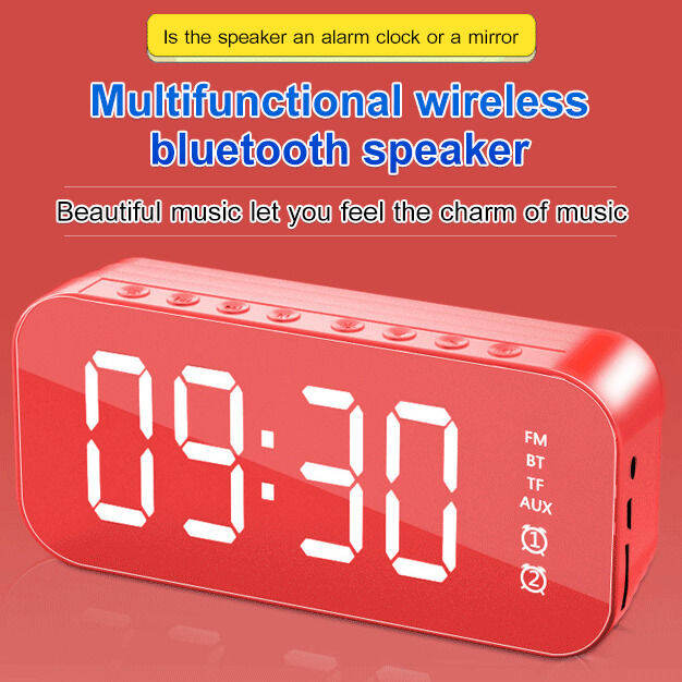 xixibeauty Mirror Digital Clock with Wireless Sound Lazada