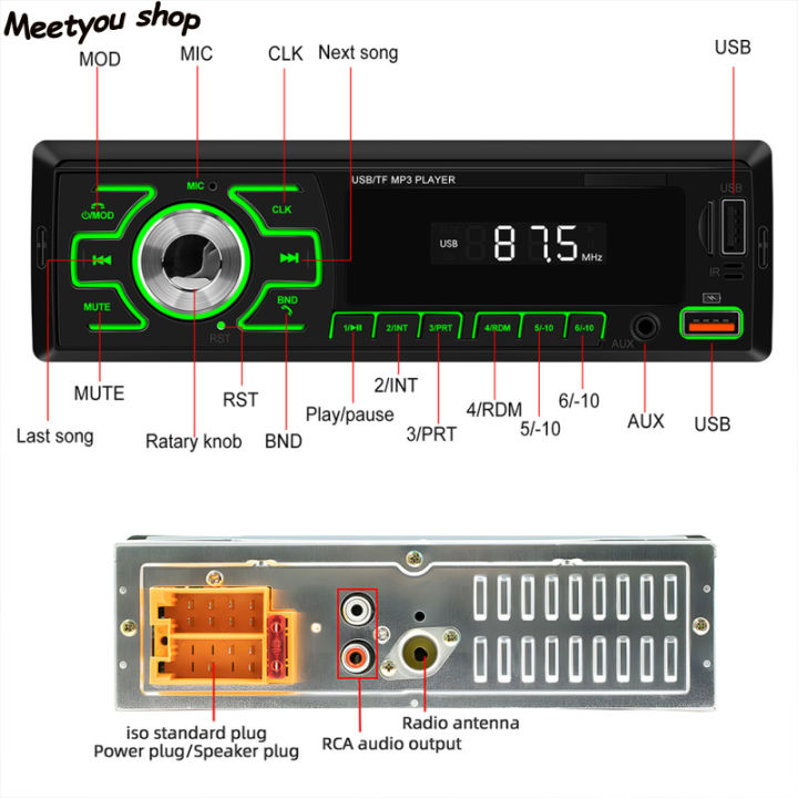 เครื่องเล่น-mp3ระบบเสียงสเตอริโอรถดินเดียววิทยุติดรถยนต์-d3100มีเครื่องติดตั้งการรับสายโทรศัพท์ในรถยนต์-fm-usb-tf-aux-eq