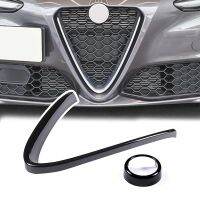 Front Grille Decoration Frame Cover for Alfa Romeo Giulia 2017-2020 Exterior Parts Piano Black