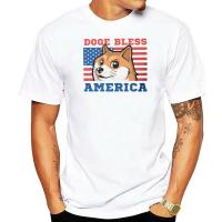 Bless America Men Tshirt Dogecoin Cryptocurrency Miners Meme Cotton T Shirt Humor Quality Gift Gildan