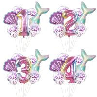 hotx【DT】 Little Balloons 32inch Number Foil Kids Birthday Decoration Supplies Baby Shower Helium Globos