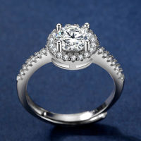 European and American S925 Silver Gypsophila Female Diamond Ring Opening Adjustable Engagement Gorgeous Exquisite Jewelry