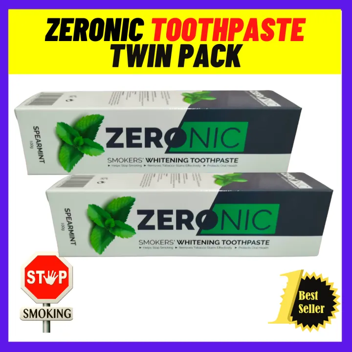 Twinpack Zeronic toothpaste stop smoking Zeronic Toothpaste with toothbrush Zeronic Stop stop