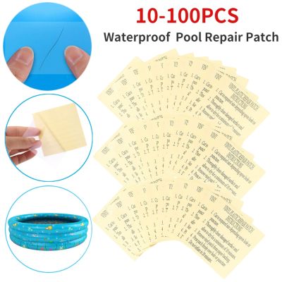 10-100pcs Self-Adhesive Pool Repair Patch Waterproof Pool Liner PVC Repairing Patches Stickers for Inflatable Products Boat Raft