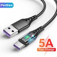 5A USB ชนิด C ไมโครโทรศัพท์มือถือเคเบิลชาร์จได้อย่างรวดเร็วสายรับส่งข้อมูลโทรศัพท์สายไฟสำหรับหุ่นยนต์ Xiaomi 12 Samsung S22 Poco X4 GT Oneplus 10 Realme OPPO