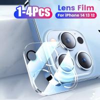 1-4Pcs Full Cover Camera Lens Protector For iPhone 14 13 12 Pro Max Tempered Glass For iPhone 13 12 Mini Camera Protector Films  Screen Protectors