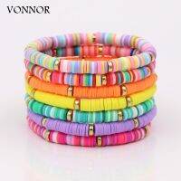 【hot】✕  Jewelry Colorful Clay Spacer Beaded for Friend Gifts Fashion Wrist Accessories