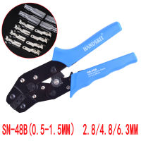 Car plug terminal 2.84.86.3MM socket terminal crimping tool connector plug spring clamp cold pressure terminal clamp