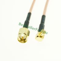 SMA Male To MCX Male Right Angle RA PLUG RG316 Pigtail Cable RF Coaxial Cable