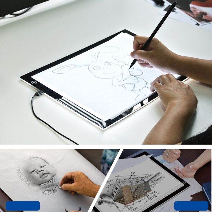 A4 USB LED Drawing Board 5mm Slim Painting Writing Pad Adjustable