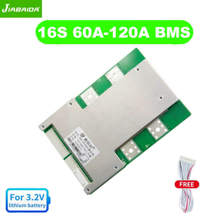 jbd-48โวลต์16วินาที-bms-32650-lifepo4-batt-60a-80a-100a-120a-คณะกรรมการป้องกัน-bms-pcba-สมดุล-e-จักรยาน