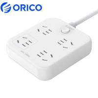 Orico [CN Plug] สายพ่วงติดตั้งบนผนังปลั๊กไฟปลั๊กอัจฉริยะ5AC 2พอร์ต USB สำหรับสำนักงานบ้านไฟฟ้า