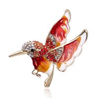 hot【DT】 Fashion Enamel Brooch Pins Rhinestone Hummingbird Brooches Men Jewelry Gifts Clothing Ornament