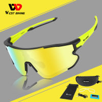 WEST BIKING Polarized แว่นตาปั่นจักรยานแว่นกันแดดกีฬากลางแจ้ง MTB จักรยานเสือภูเขาแว่นตา UV400ป้องกันขี่จักรยานแว่นตา